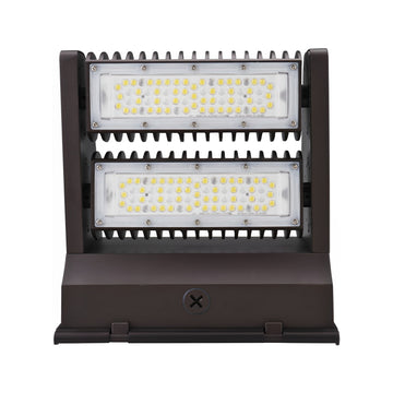 Image of Rotatable LED Wall Pack Light 80W 5000K 10,800 lumens, Adjustable Head LED Wall Pack Light - Great for Area Light, Warehouse, Industrial and Commercial Use